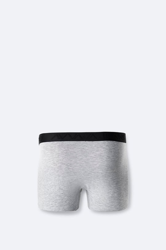 Gri Basic Pamuklu Tekli Boxer