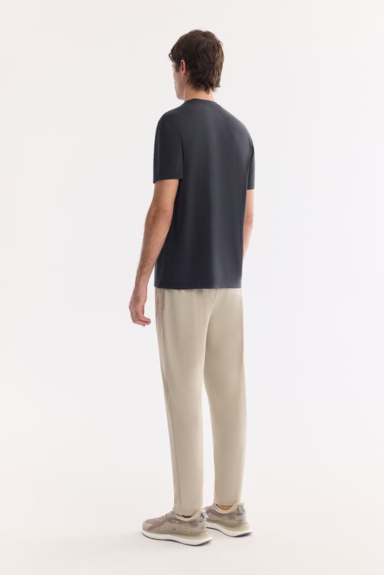 Siyah Bisiklet Yaka Modal Karışımlı Soft Touch T-Shirt