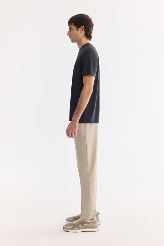 Siyah Bisiklet Yaka Modal Karışımlı Soft Touch T-Shirt