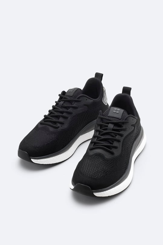 Siyah Nefes Alan Sneaker Ayakkabı