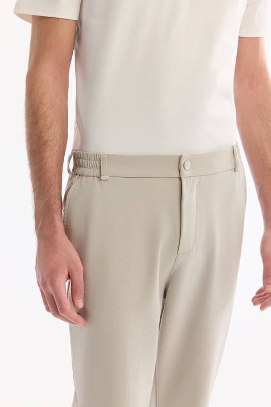 Taş Yanı Lastikli Kırışmaz Teknik Kumaş Chino Pantolon
