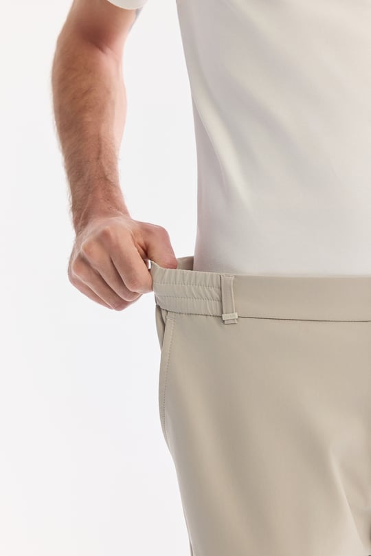 Taş Yanı Lastikli Kırışmaz Teknik Kumaş Chino Pantolon