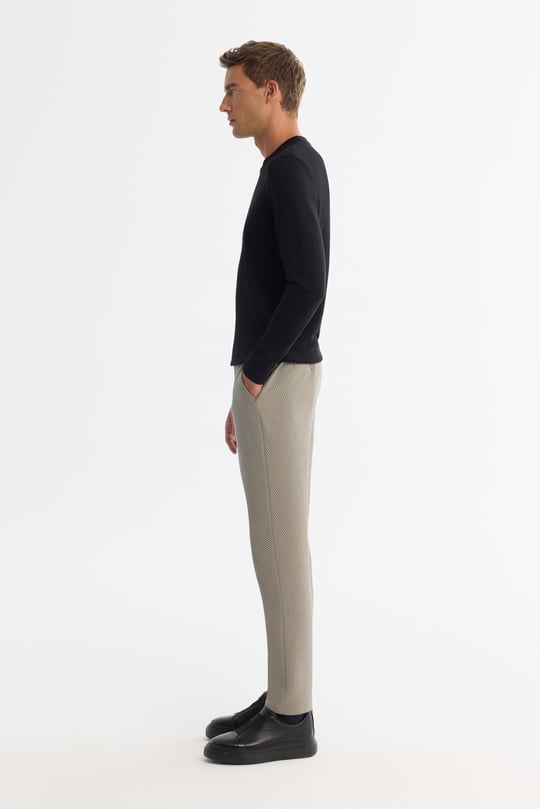 Vizon Yandan Cepli Bi-Stretch Pantolon