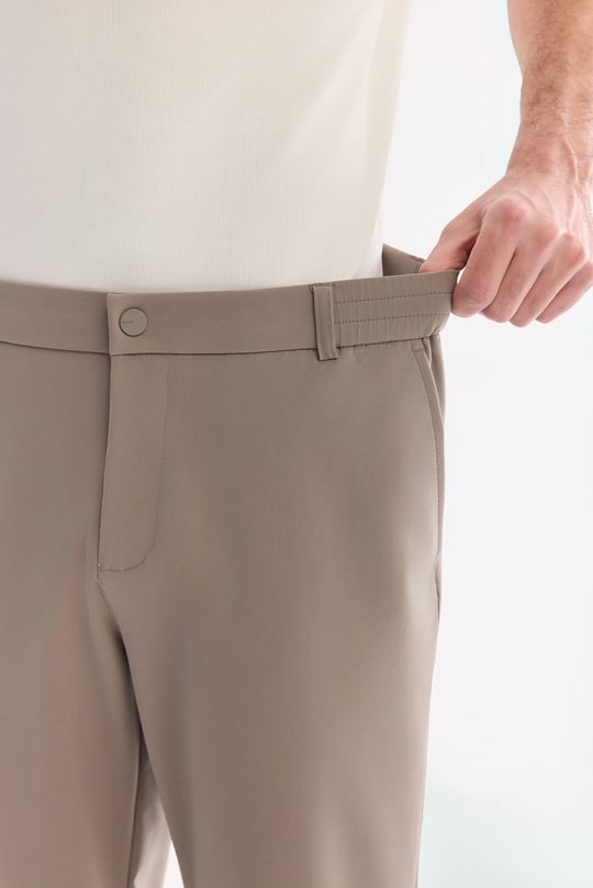 Vizon Yanı Lastikli Kırışmaz Teknik Kumaş Chino Pantolon