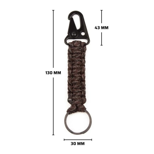 Askeri Karabinalı Paracord Anahtarlık ve Çanta Askısı - Pöh Kamuflaj