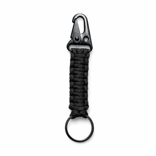 Askeri Karabinalı Paracord Anahtarlık ve Çanta Askısı Siyah