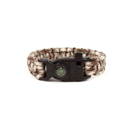 Paracord Hayatta Kalma Bilekliği - Kahve Bej Kamuflaj