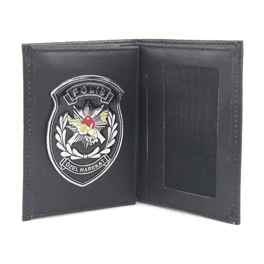 Siyah Polis Özel Harekat Rozetli Cüzdan