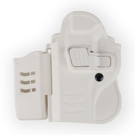 To Gun Holster Canik55 TP9 Mete Serisi Tabanca Kılıfı Önü Şarjörlüklü Beyaz SOL EL