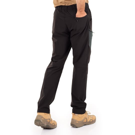 Trail Flex Taktik Pantolon Likralı Esnek Fermuar Cepli Siyah-Antrasit