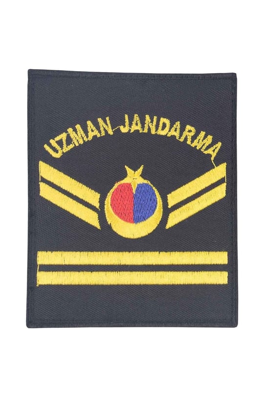Uzman Jandarma Çavuş Tören Rütbesi (Harici - Siyah) Nakış Cırtlı