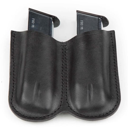Wolf Holster Deri Şarjör Kılıfı Çiftli Maşasız Siyah Hızlı Çekim