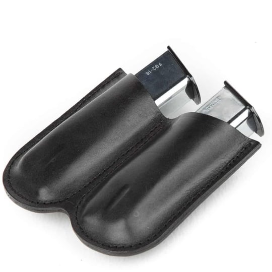Wolf Holster Deri Şarjör Kılıfı Çiftli Maşasız Siyah Hızlı Çekim