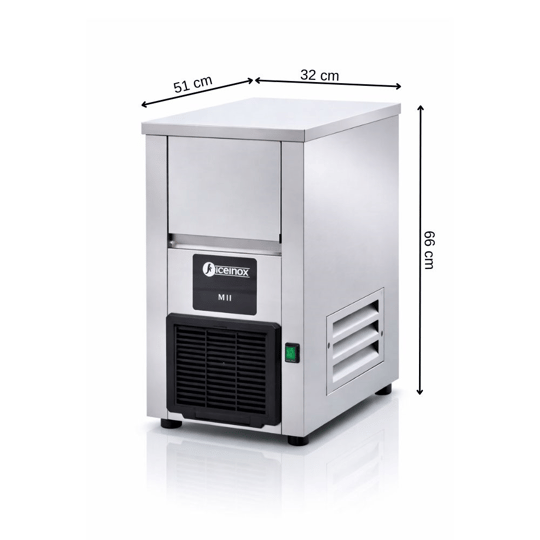 Iceinox 25 kg/gün Kendinden Hazneli Gurme Buz Makinesi – ICE 25