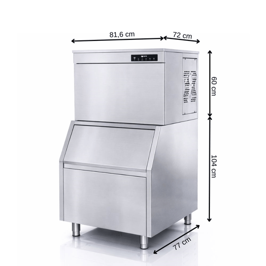 Iceinox 250 kg/gün Hazne Dahil Küp Buz Makinesi – ICE 250