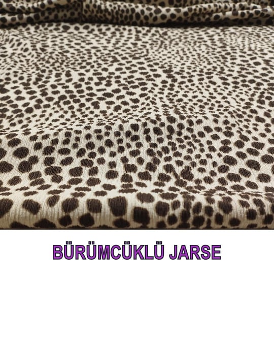 Bürümcüklü Jarse Kahve Bej Renklerde (En 150 cm x Boy 220 cm)