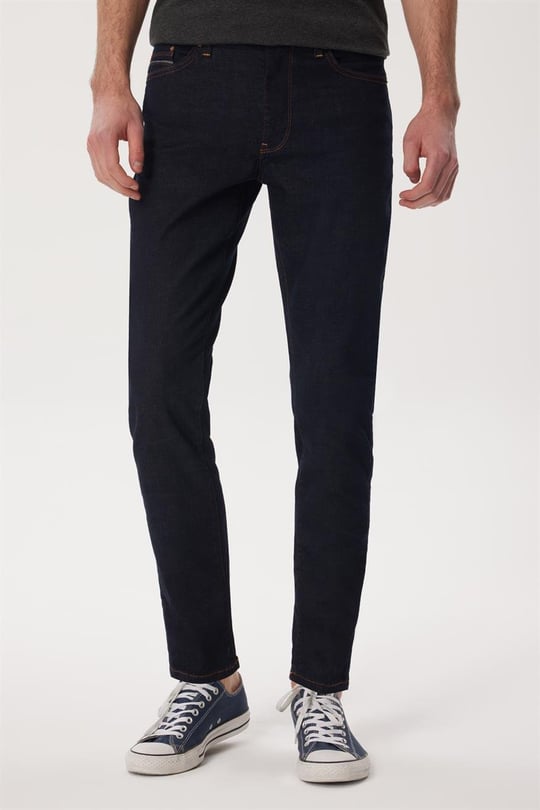 John　ピラー Jack Normal Bel Dar Kesim Dar Paça Mavi Erkek Jean Pantolon - Lee