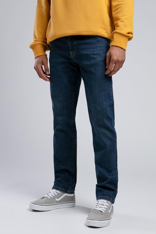 Jagger Normal Bel Dar Kesim Düz Paça Mavi Erkek Jean Pantolon