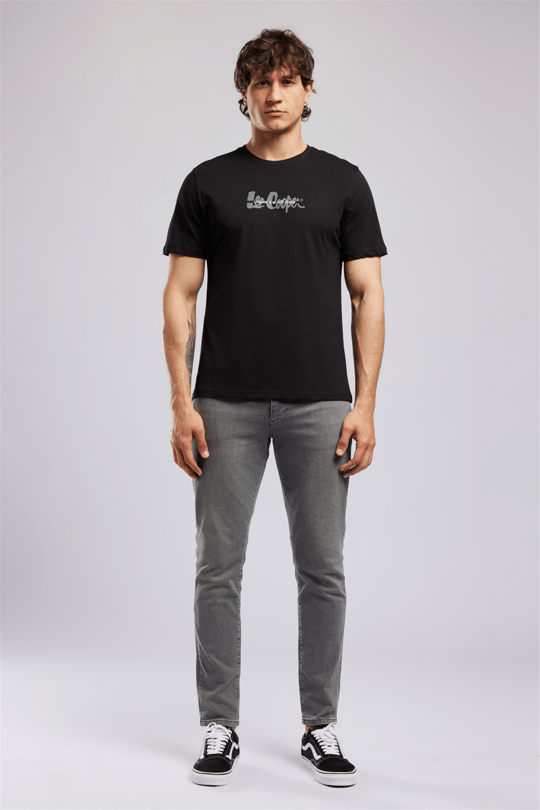 ORAK Erkek Regular Fit %100 Pamuk Baskılı Bisiklet Yaka T-Shirt