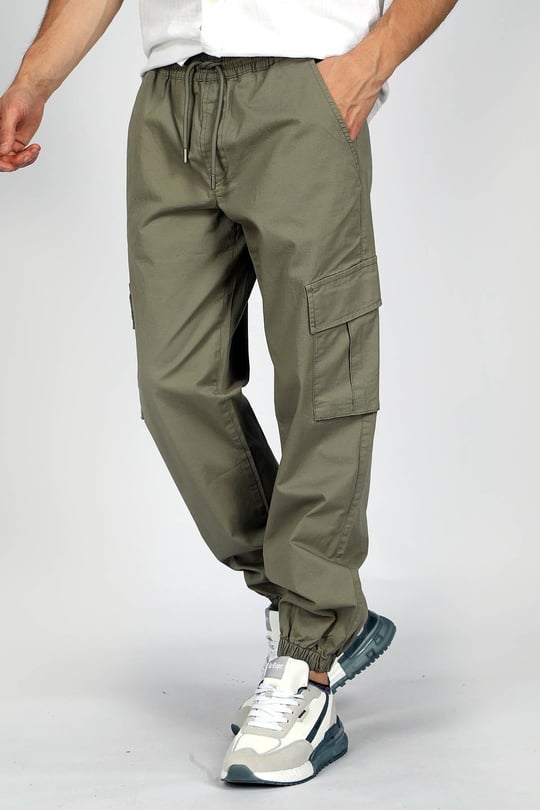 Jogger Normal Bel Rahat Kesim Bilekte Lastikli Paça Haki Erkek