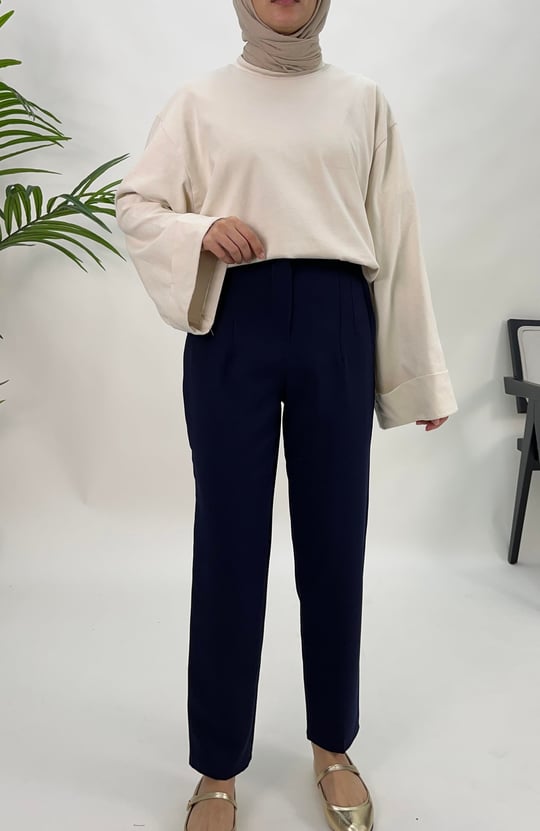 23311 ön flato pantolon - lacivert
