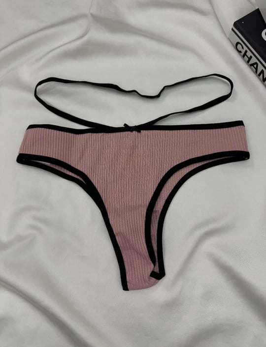 Ç29940 - BELİ İP DETAYAYLI TANGA - PUDRA  