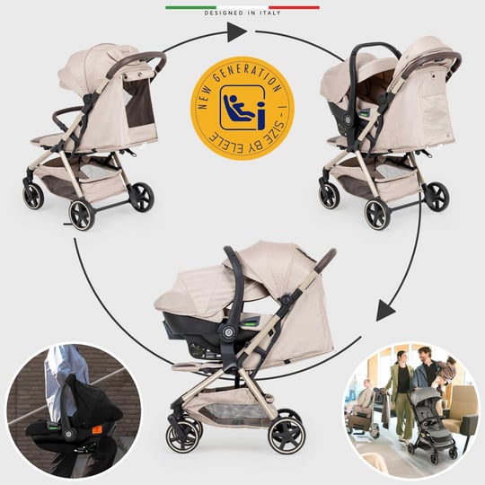 Elele Cabina Kabin Tipi Travel Sistem Bebek Arabası Bej
