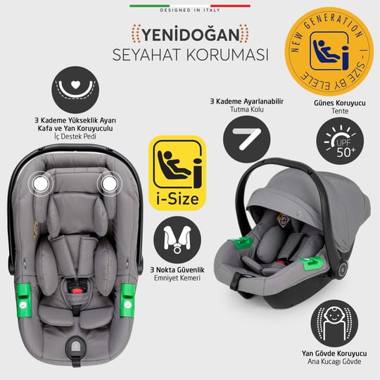 Elele Liberta Travel Sistem Bebek Arabası Gri