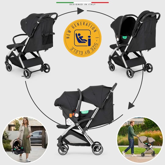 Elele Nuvola Kabin Tipi Travel Sistem Bebek Arabası Siyah