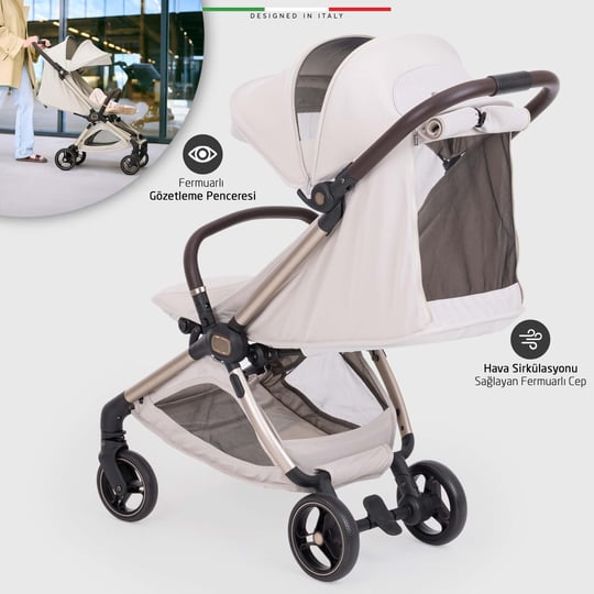 Elele Pilota Premium Kabin Tipi Bebek Arabası Bej