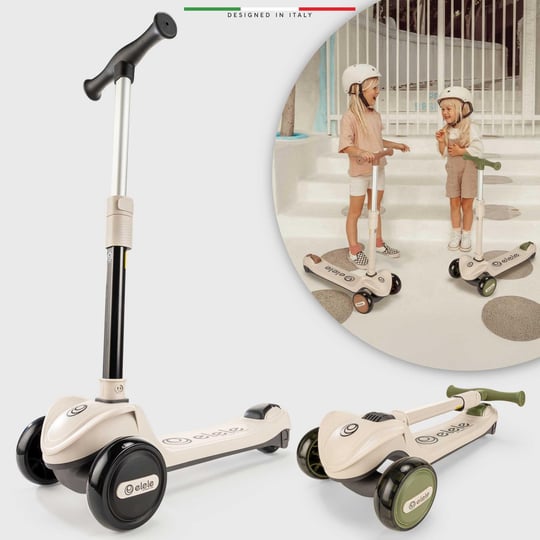 Elele Velocita 3 Tekerlekli Çocuk Scooter Işıklı Siyah