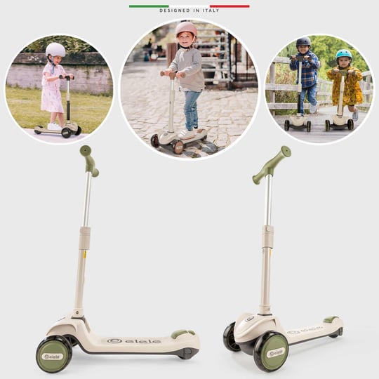 Elele Velocita 3 Tekerlekli Çocuk Scooter Işıklı Yeşil