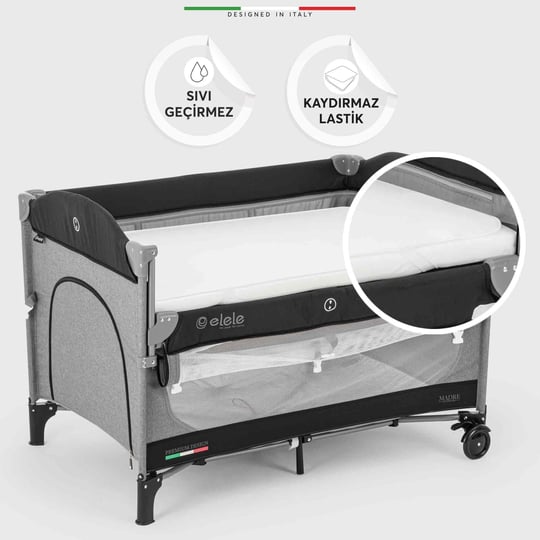 EleleLife 70*110 Sıvı Geçirmez Lastikli Bebek Yatak Koruyucu Alez