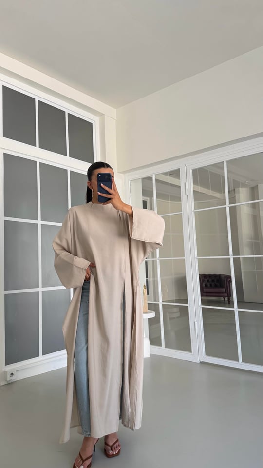Taş Dik Yaka Önden Yırtmaçlı Tunik GAUS-01625