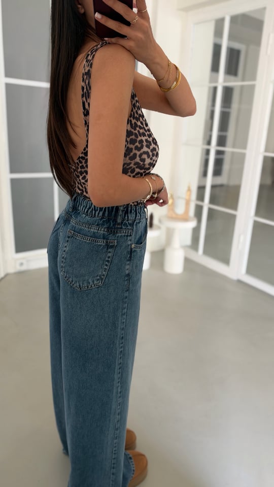Mavi Beli Lastikli Tencel Denim Jean GAUS-02382