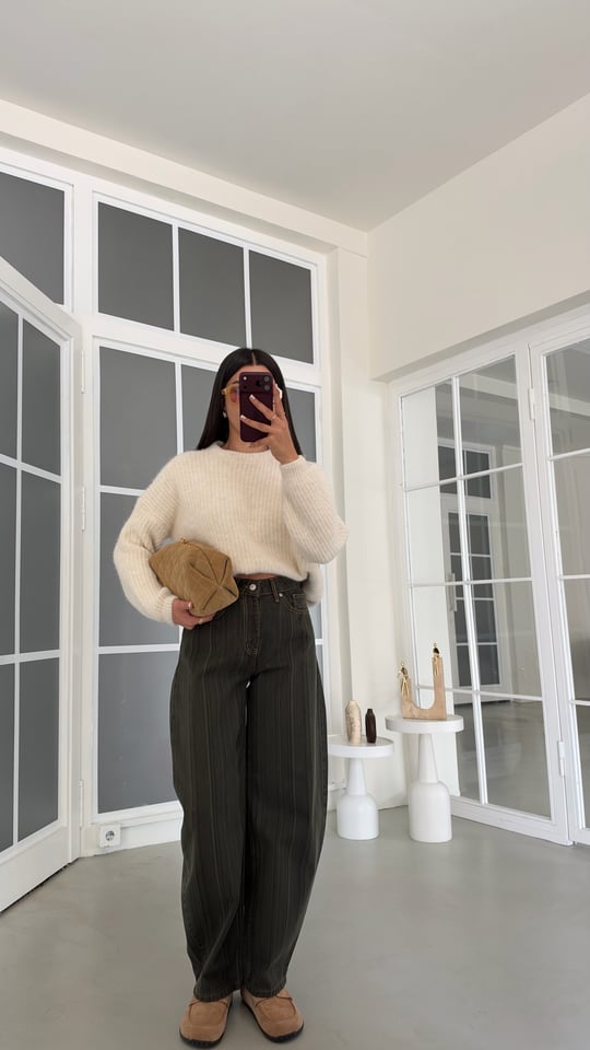 Yeşil ZR Model Şeritli Jean GAUS-02374