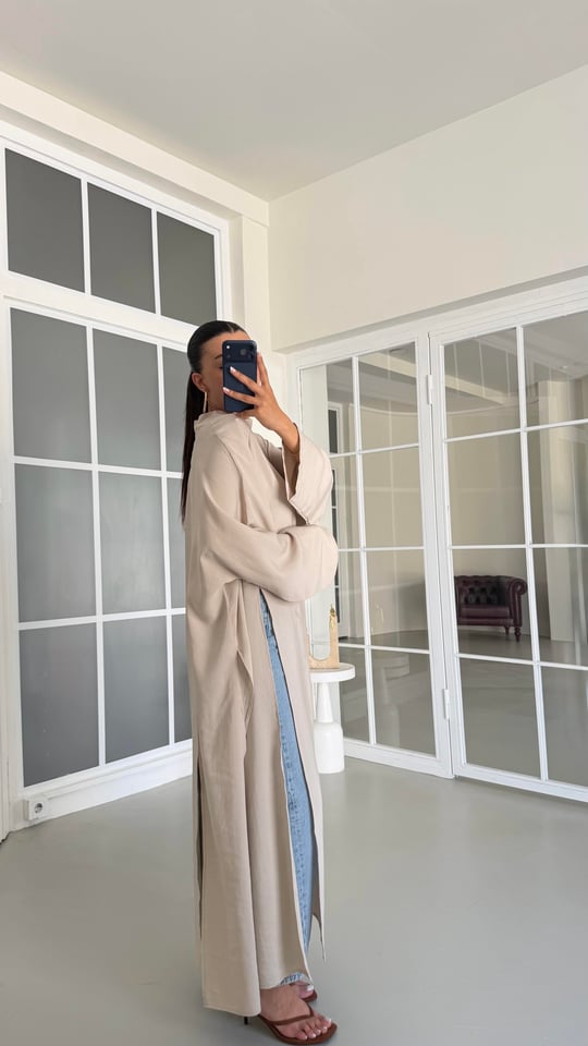 Taş Dik Yaka Önden Yırtmaçlı Tunik GAUS-01625