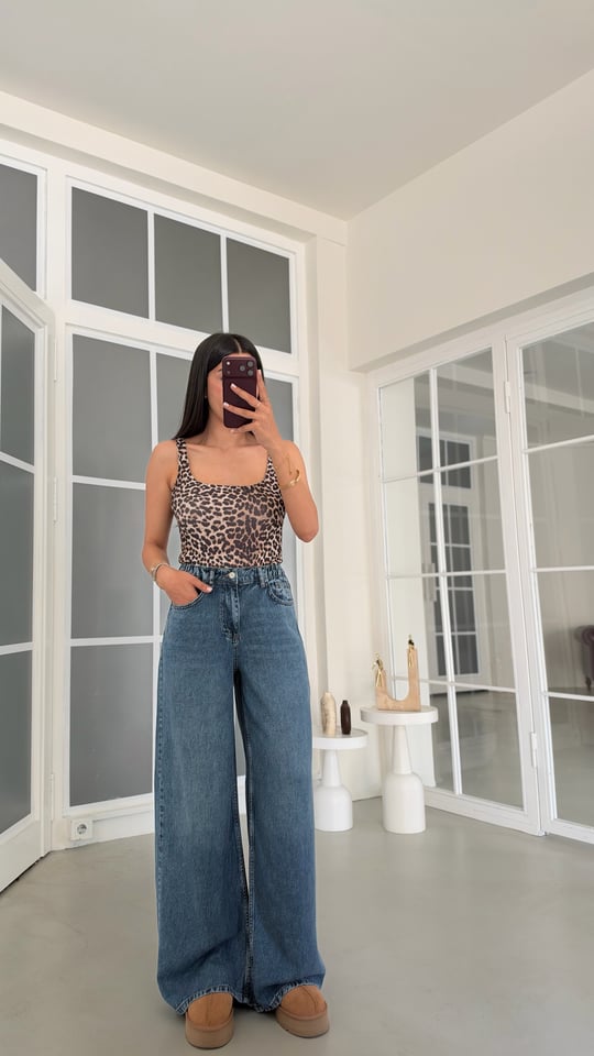 Mavi Beli Lastikli Tencel Denim Jean GAUS-02382