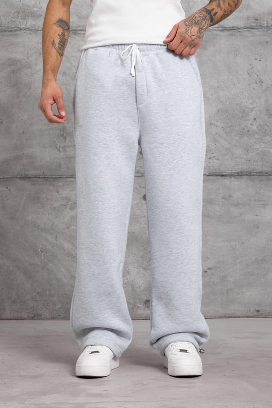 Gri ŞARDONLU KUMAŞ BASİC  BAGGY EŞOFMAN ALTI