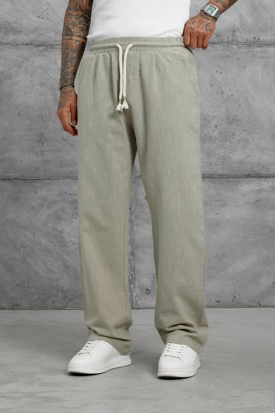 Haki 251 KETEN BAGGY PANTOLON