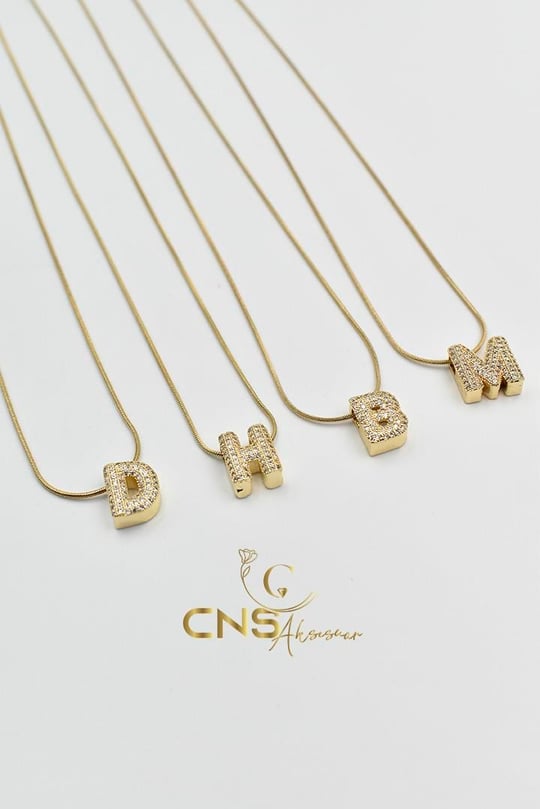 14K Minimal Harf Kolye