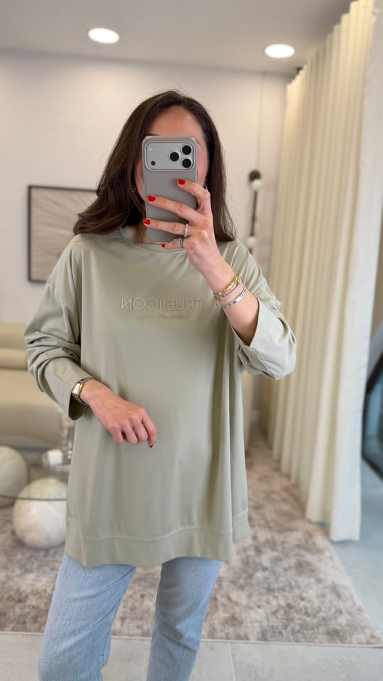AÇIK ÇAĞLA 7523 BASKILI SWEATSHİRT 