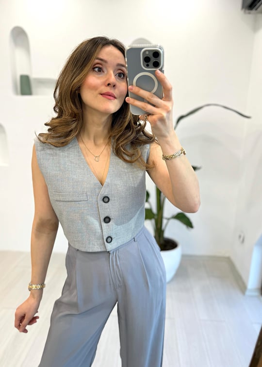 AÇIK GRİ 4157 YELEK 