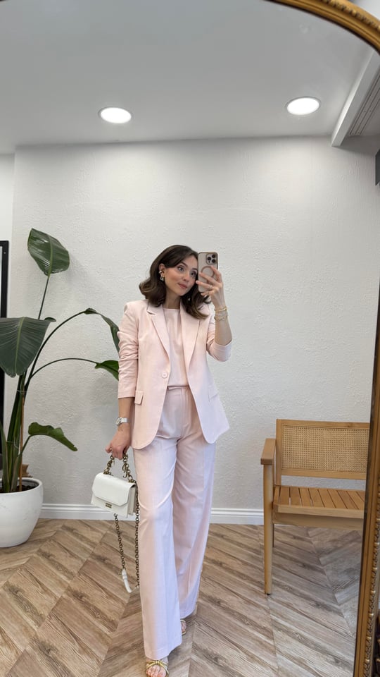 AÇIK PEMBE 0254 CEKET PANTOLON TAKIM 