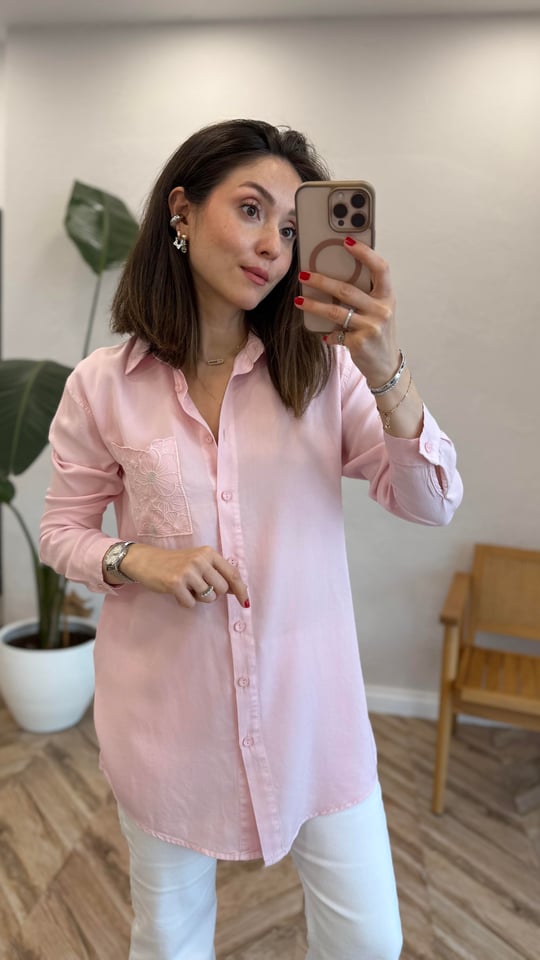 AÇIK PEMBE 7261 TENSEL GÖMLEK