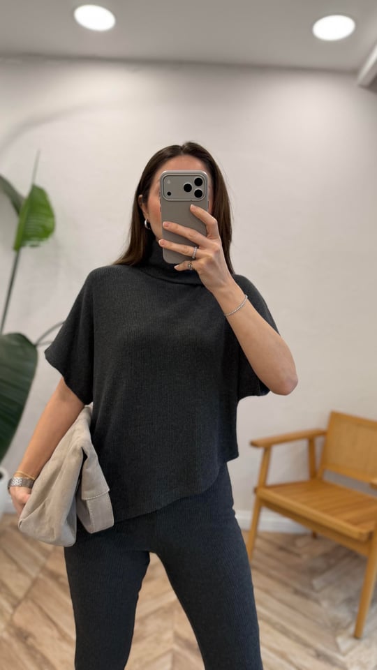 ANTRASİT 2239 ÖRME BLUZ 