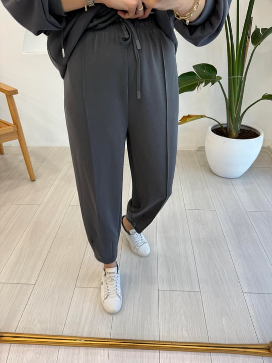 ANTRASİT 33674 NERVÜR DETAY PANTOLON 
