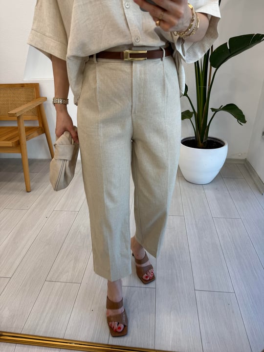 BEJ 0110 KETEN PANTOLON 