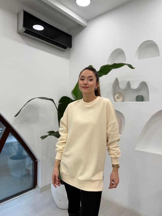 BEJ 32108 TUNİK SWEATSHİRT
