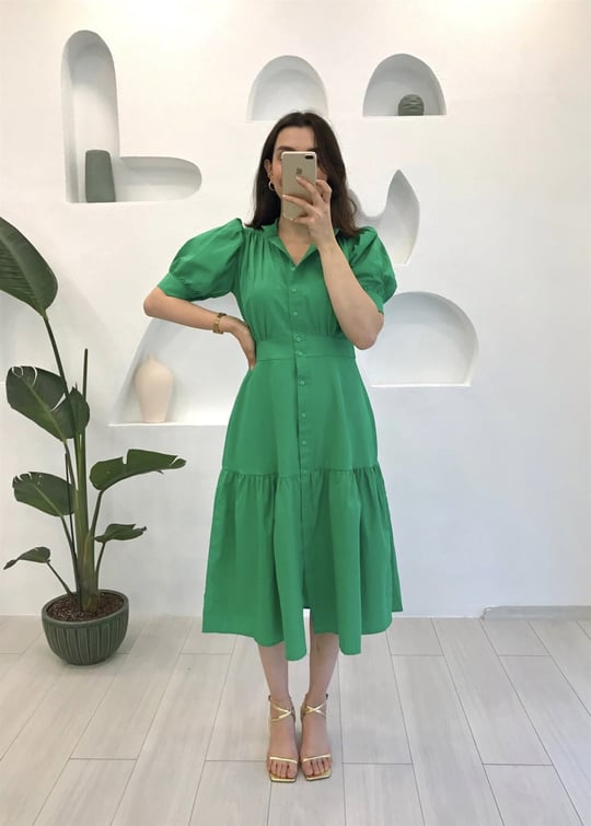 BENETTON KARPUZ KOL ELBİSE 